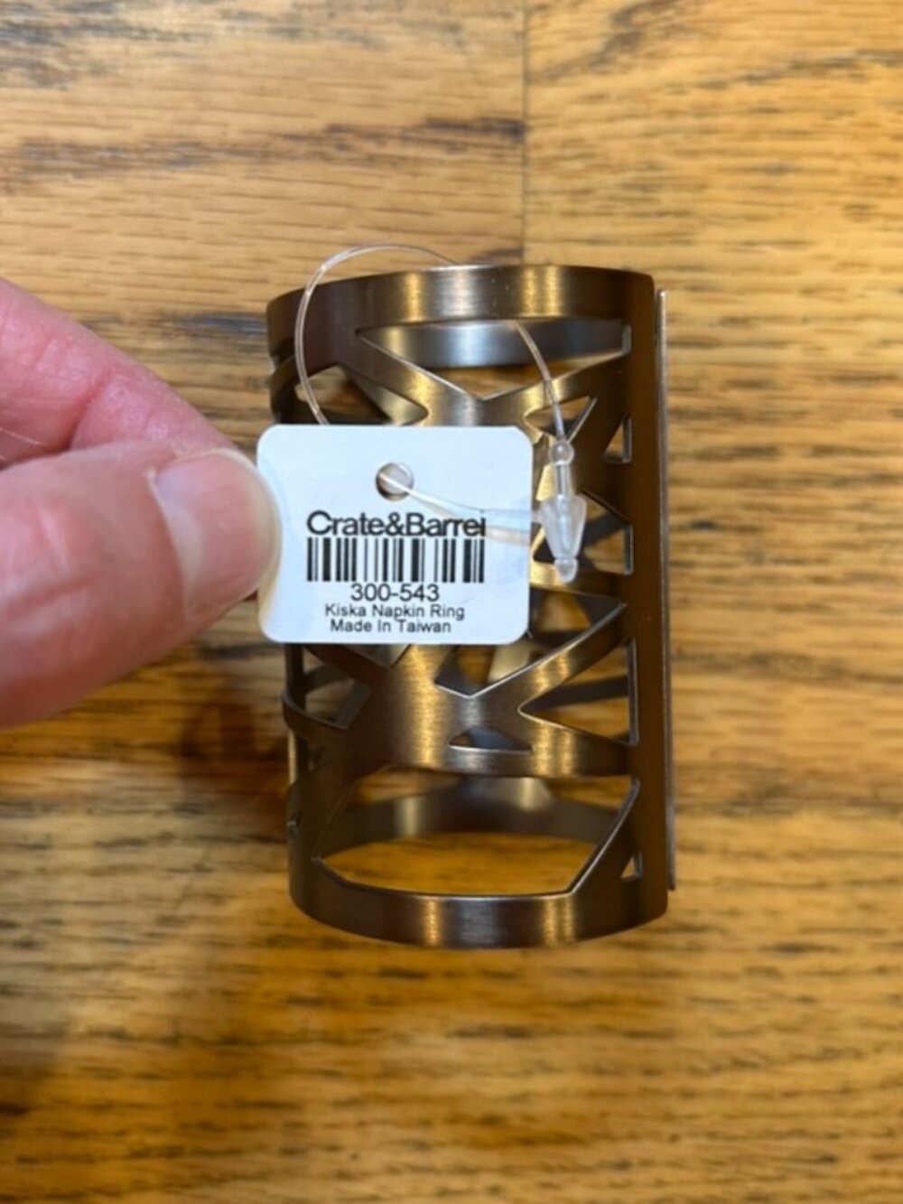 10 count Crate&Barrel metal napkin rings